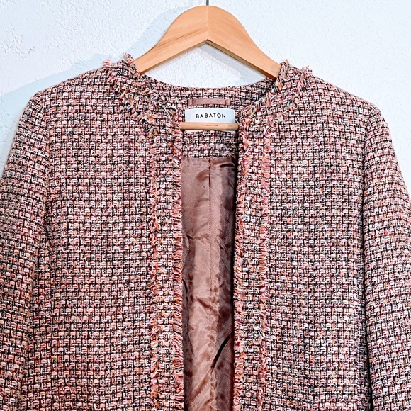 Babaton Jackets Coats Babaton Aritzia Times Pink Tweed